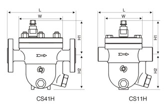 CS41、CS11型自由浮球式蒸汽疏水閥結(jié)構(gòu)圖