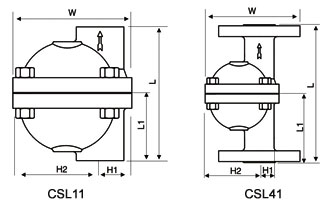 CSL41、CSL11型立式自由浮球式蒸汽疏水閥結(jié)構(gòu)圖